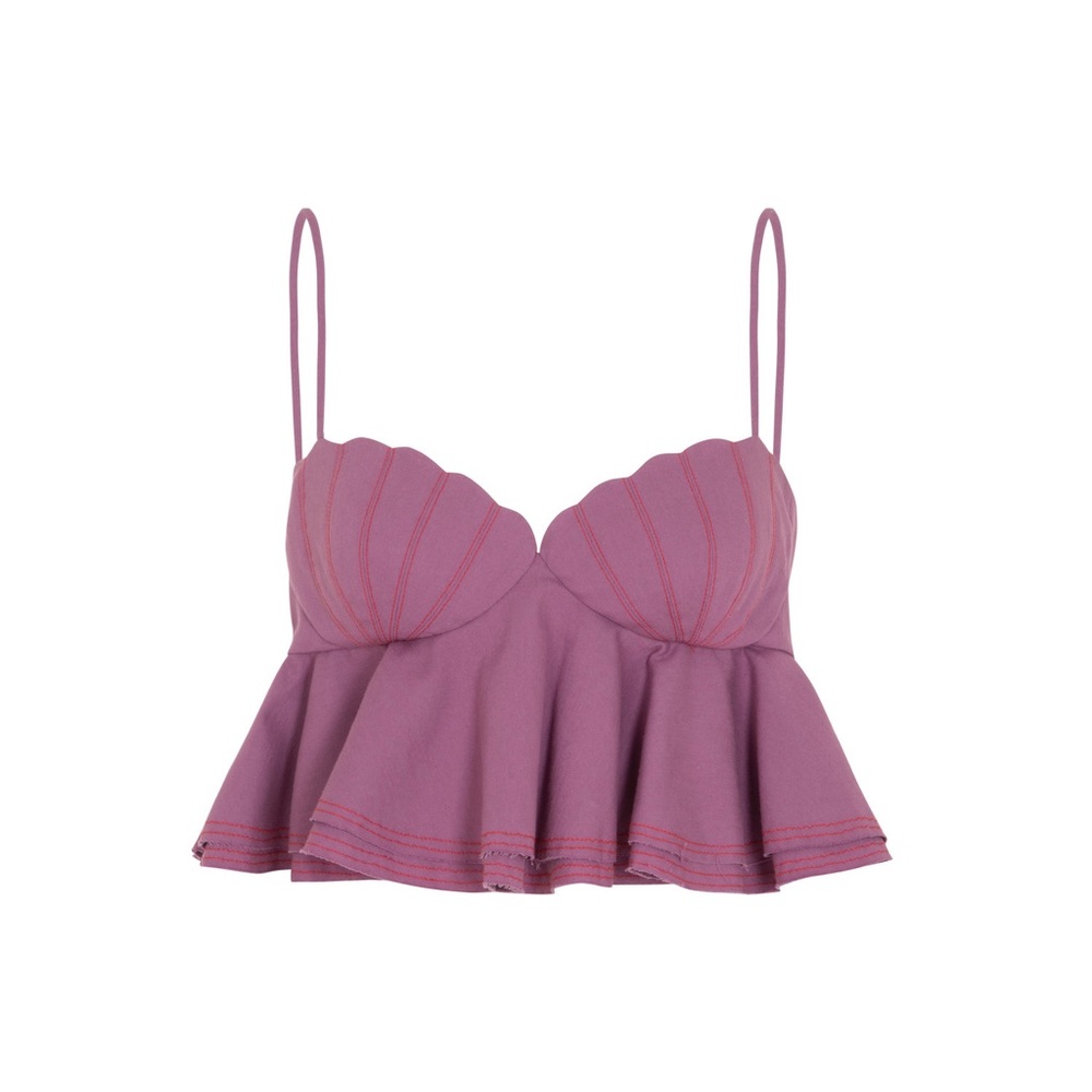 Shell crop top camisole